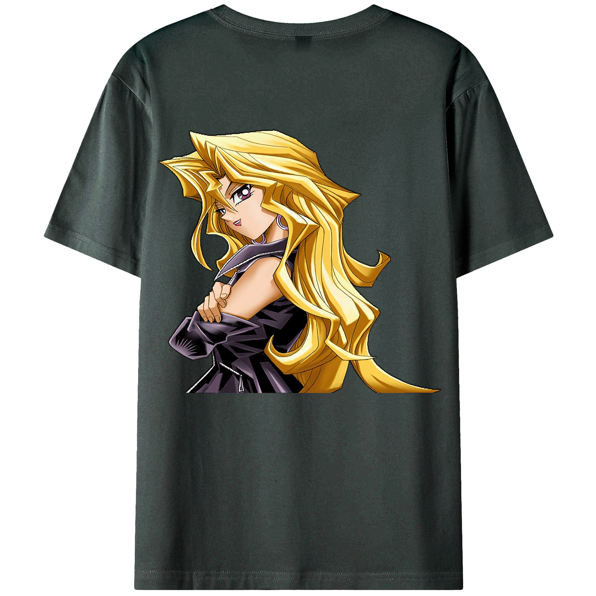 （画像用） 遊☆戯☆王 Yu-Gi-Oh! 綿100％ メンズ半袖Tシャツ（バックプリント） 通気性